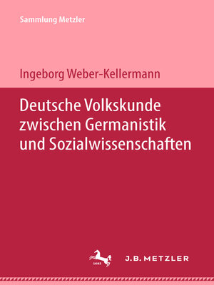 cover image of Deutsche Volkskunde zwischen Germanistik und Sozialwissenschaften